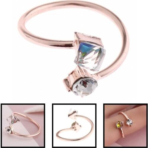 Rose Color Zircon Ring For Women With Cubic Zirconia For Valentines Day Gift Jewelry