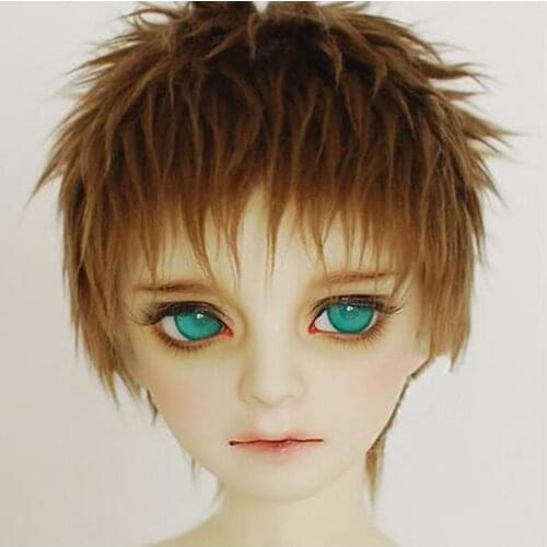 M9 children handmade toy 1/12 1/8 1/6 1/3 1/4 uncle Doll wig BJD/SD doll props Accessories Dark brown short no.37 hair 1pcs