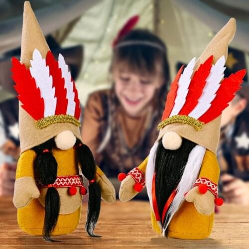 Cute Indians Style Gnome Plush Toys Faceless Doll For Home Garden Decoration Ornaments GQ