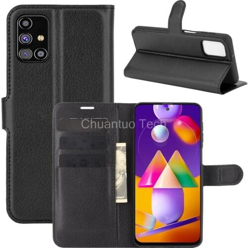 Fashion Wallet PU Leather Case Cover For Samsung Galaxy M31s Flip Protective Phone Back Shell With Card Holders