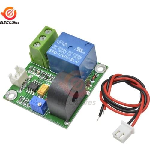 DC 5V 12V 24V AC Current Sensor Detection Module 0-5A Overcurrent Protection Board Relay Module Signal Switch Output for Arduino