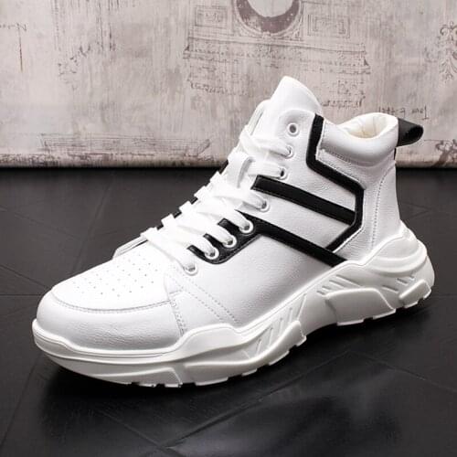 Stephoes Men Fashion Casual Ankle Boots Spring Autumn Thick Bottom High Top Sneakers Male Youth Trending Breathable Boots