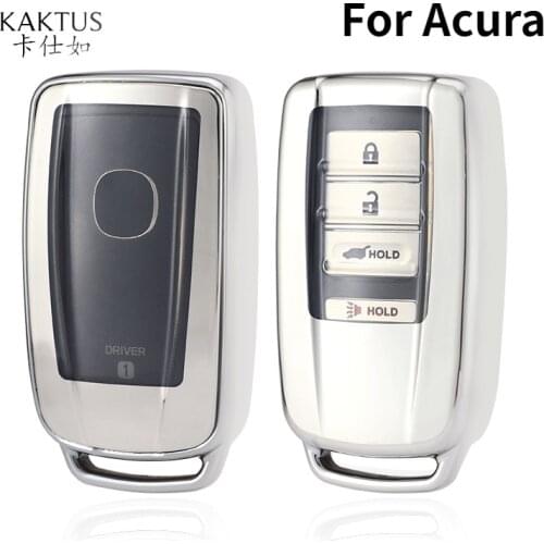 Soft TPU Car Key Case Cover Keyless Skin Holder Fob for ACURA RLX RDX MDX ILX TLX 2014-2019 Shell