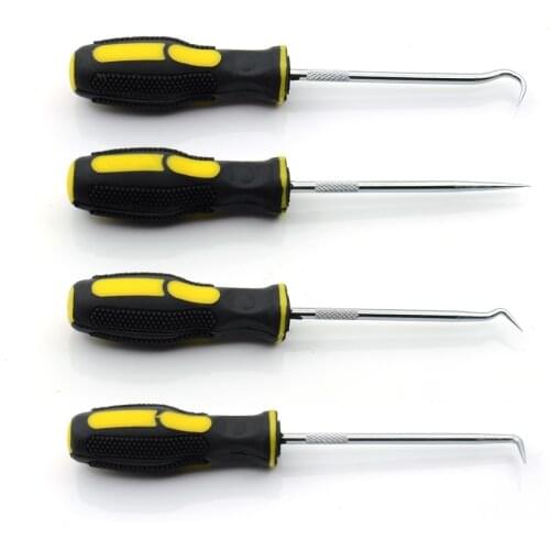 Straight/Offset/90 Degree/O-Ring Hook Pick 4pcs/set Extra Long Hook And Pick Car Automotive Set Seal Remover Tool