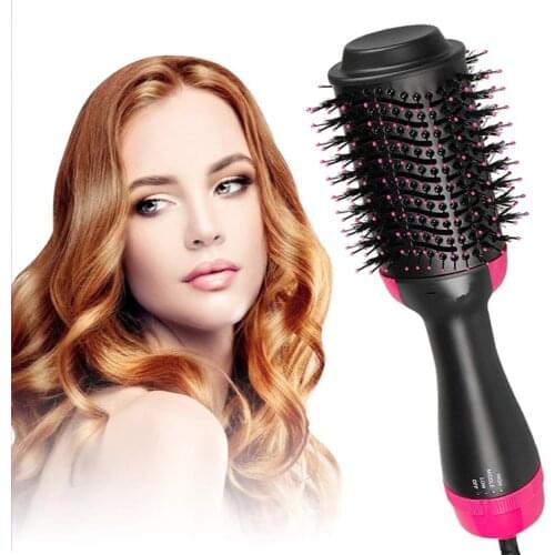One Step Hair Dryer And Volumizer Hot Air Brush Curler Hot Hair Dryer With Comb Hair Straightener Curling Blow Dryer Brush Hair