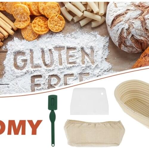 Oval Round Natural Rattan Fermentation Bread Basket Banneton Dough Wicker Rattan Mass Proofing Proving Baskets Rattan with Cover