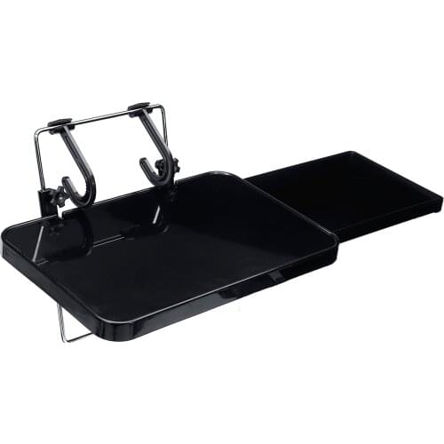 Foldable Car Computer Rack with Drawer Shelf Car Steering Wheel Seat Back Laptop Tray Food Drink Table Holder Stand