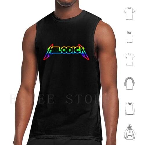 Rainbow Melodica Tank Tops Vest Melodica Rainbow Music Musical Instrument Pastiche Heavy Metal Joke Humour Humor