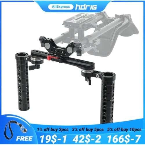 HDRIG Cheese Handheld Rig With ARRI Rosette Connection & NATO Rail & 15mm Dual Rod Adapter For Shoulder Mount Rig