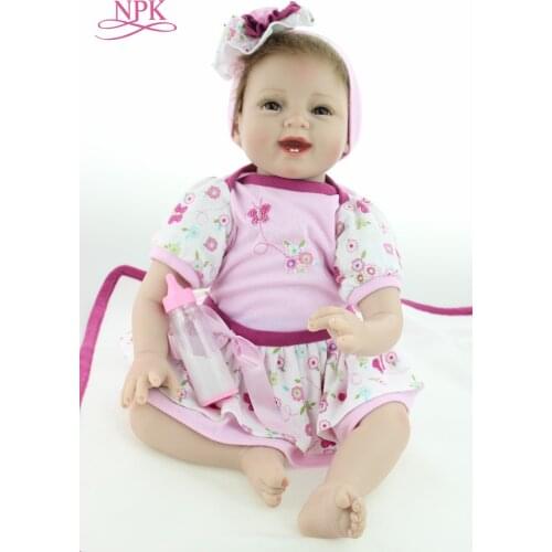 NPK 22inch 55 cm silicone reborn dolls wholesale lifelike baby boys newborn fashion doll Christmas gift new year gift