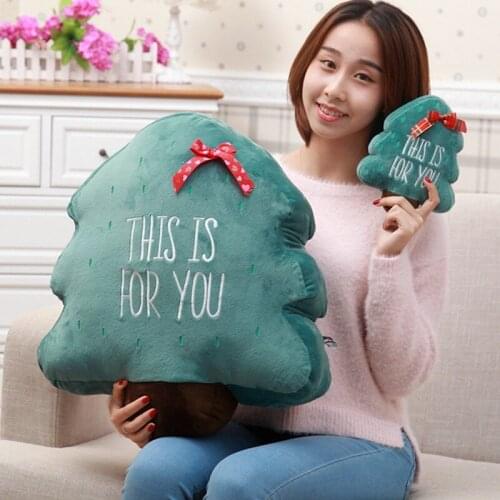 Cute PP Cotton Stuffed Soft Christmas Tree Plush Toys Creative Tree Pillows Kids Toy New Year Gifts Toys For Children