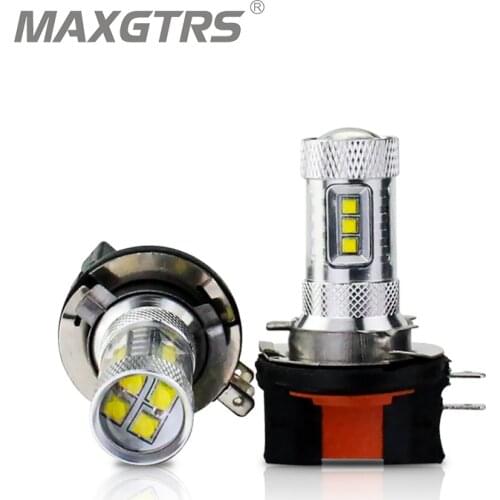 2X H15 CREE Chip LED 80W Car Auto Day time Running Lights Lamp Replacement Bulb 850LM 6000K White/Red/Yellow For A180 A260 A6 A3