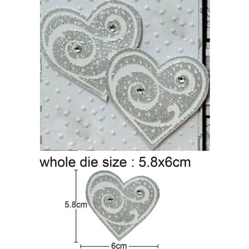 Swirl Heart Shape frame Metal Cutting Die Stencils for DIY Scrapbooking Album Decorative Embossing Hand-on Paper Craft Cards