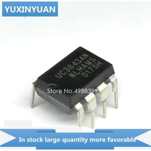 YUXINYUAN 10PCS/LOT UC3843AN UC3843A UC3843 UC 3843AN C3843AN DIP8 in stock in stock
