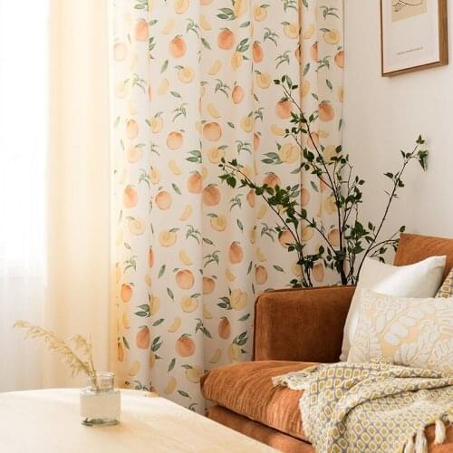 Bucolic Blackout Curtains For Living Room шторы фатин Para Salon Cortinas Rideau Nordic Minimalist Peaches Girlish Curtain