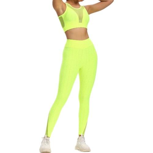 Women Sports Tank Tops, See Through Mesh Patchwork Honeycomb Jacquard Yoga Workout Bra Activewear