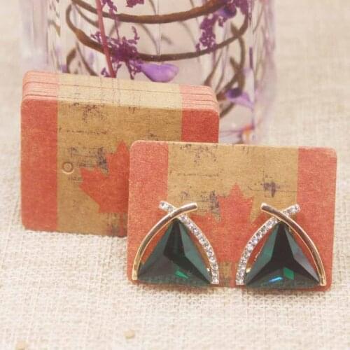 2019 New Style 300GSM Kraft paper Jewelry Display cards Earring&Pendant Display&Packaging cards 5*3.5cm 200PCS/1lot