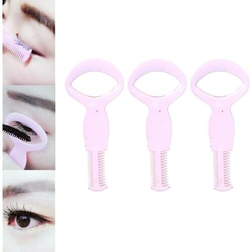 3Pcs Eyelash Tool Mascara Eyelash Brush Curler Guard Applicator Comb Guide Card