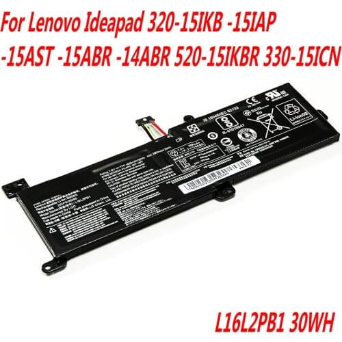 Original 30WH L16M2PB2 Laptop Battery For Lenovo Ideapad 320-15IKB -15IAP -15AST -15ABR -14ABR 520-15IKBR 330-15ICN L16L2PB1