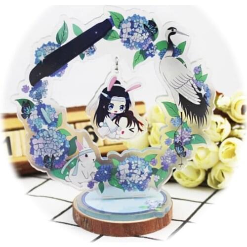 Anime Mo Dao Zu Shi Big Head Stand Acrylic Figure Wreath Background Stand Model Toys Two-sided Doll Kawaii Boys Girls Gifts