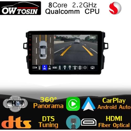 Qualcomm 8Core Android Car Radio GPS For Toyota Auris E150 Corolla 2006-2012 360 Panoramic Head Unit Stereo Optical HDMI DTS DSP
