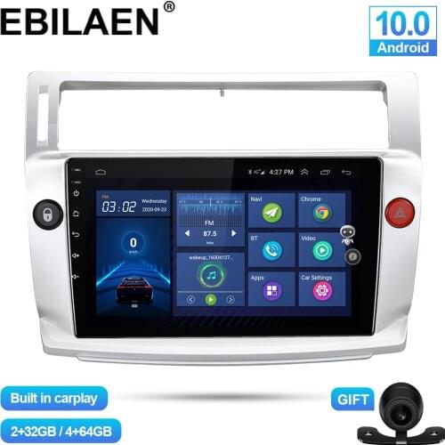 Car Multimedia player For Citroen C4 C-Triomphe C-Quatre 2004-2009 Android 10.0 Autoradio GPS Navigation Radio Camera Headunit