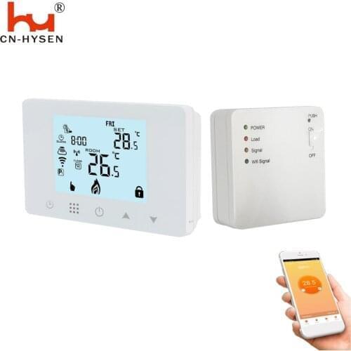 Wireless Thermostat Touch Screen Programmable Temperature Controller for Room Heating with Gas Boiler and Actuator