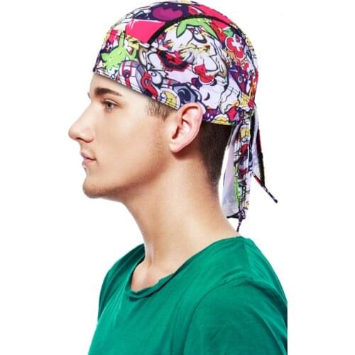 Quick Dry Cycling Cap Outdoor Sport Headscarf Hat Summer Running Riding Breathable Printed Sunscreen Pirate Bandana Headband