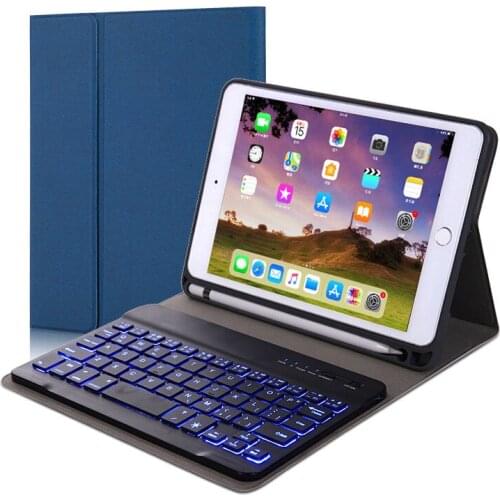 IPad Keyboard Case for iPad,Pro9.7,Air 1/2,10.2,11Backlit Detachable Quiet Bluetooth Keyboard –Folio Cover –7 Color Backlig