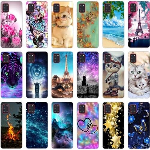 Case For Samsung Galaxy A31 Cover Case For Samsung A31 A 31 SM-A315F Phone Cover Silicone Soft TPU Coque Capa Bumper 6.4" Fower