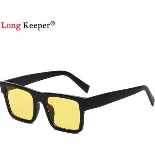 Designer Glasses Vintage Square Cat Eye Sunglasses Men Women Black Leopard Shining Glasses Yellow Lens Night Vision Sunglass