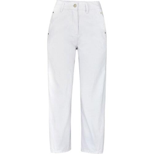 2020 Boyfriend Jeans For Women Wide Leg Pants High Waist Jeans Loose Women Denim Pants Female White Autumn Jeans Trousers K594