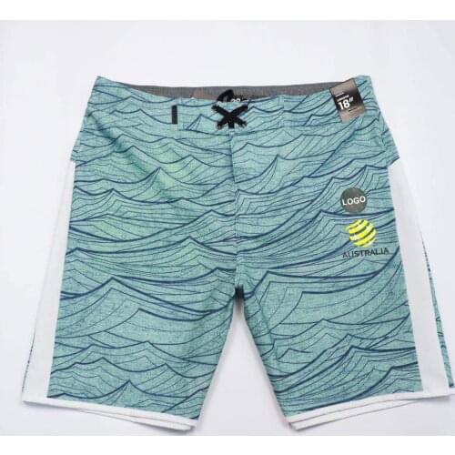 Elastic Spandex Bermuda Mens Beach Shorts Quick Dry Waterproof Board Shorts Surfing Swim Gym Trunks Phantom Football Series New