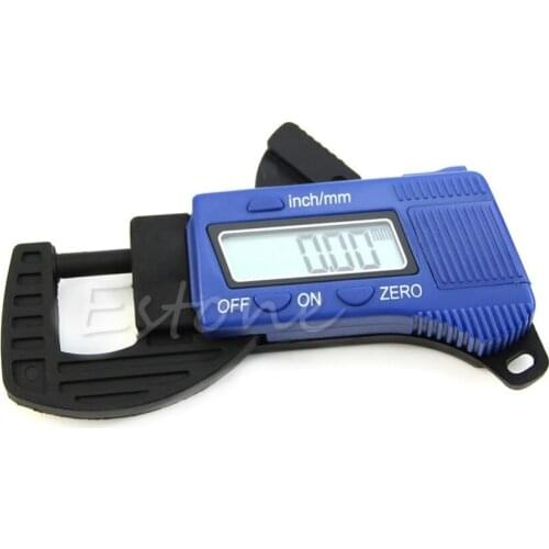 0-12.7mm Electronic Digital LCD Thickness Caliper Carbon Fiber Micrometer Guage