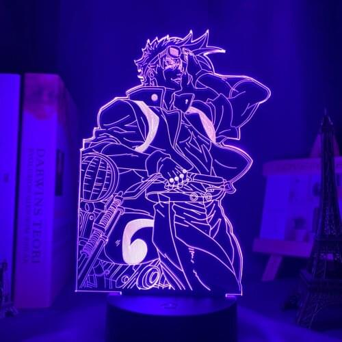 JoJo Bizarre Adventure figure Anime 3d Lamp for Bedroom Decor Light Birthday Gift Manga Jojo Led Night Light Joseph Joestar
