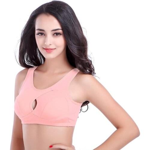 Cotton bra large size bra without steel ring vest sleep gather outside the extended anti-US bras R81