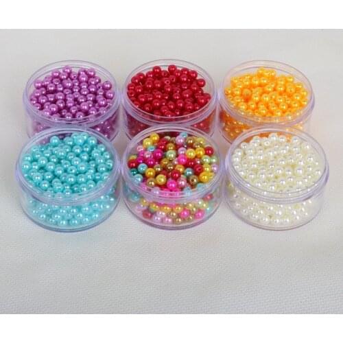 Hot Sale 4 6 8 10mm Mixed Color Round Imitation Pearl Beads For Jewelry Making Fit Handmade DIY Bracelet Necklace