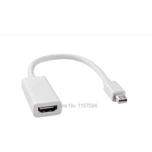 600pc Mini DP to HDMI Adapter Cable Mini DisplayPort Thunderbolt Port Converter for Macbook Pro Air Projector Camera TV PC