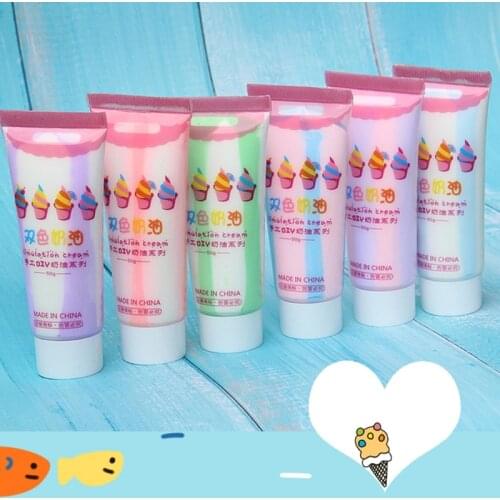 M17D Simulation Cream Glue Two Color for Shape Painting Environmental Protection Diy Mobile Phone Case Stationery Box Glue Door