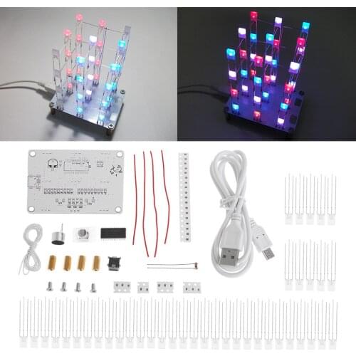 DIY Electronic Kit Touch Control 3x3x4 Cube Multicolour LED Light Cubes Diy Kits