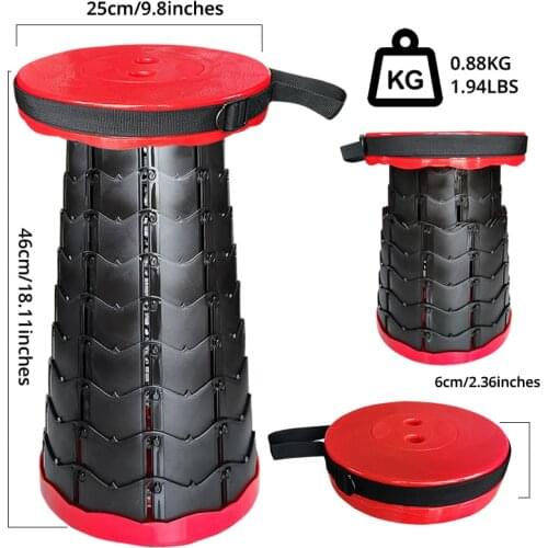 Upgraded Folding Stool Lightweight Yet More Sturdy with Load Capacity 400lbs