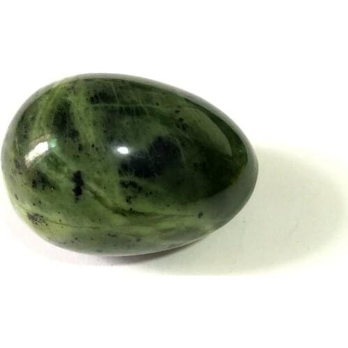 Wholesale Natural Nephrite Jad e Eggs Polished Chlorophane Massage Chakra Healing Reiki Stone Yoni Egg,1pcs 36x51mm