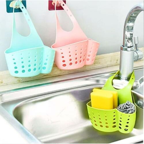 Plastic drain basket with sink, storage hanging basket, kitchen utensils, kitchenware rack, storage rack