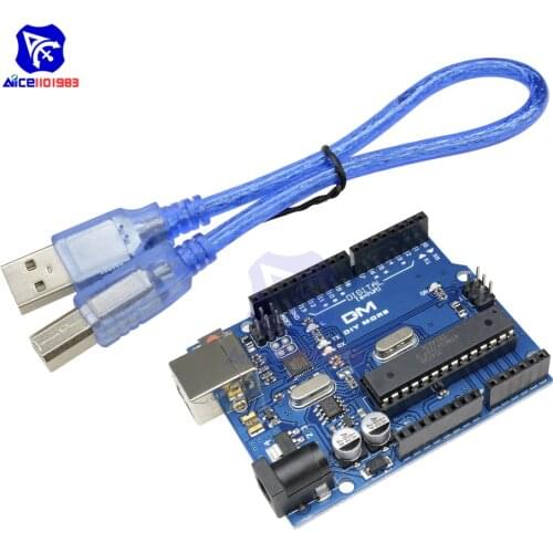 Diymore UNO R3 ATMEGA328P ATMEGA16U2 Module Development Board with Type-B USB Cable for Arduino I/O ISP