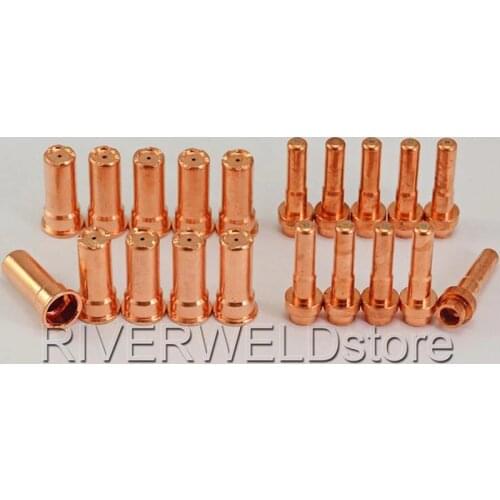 10pcs C1518 (PR0065) Plasma Electrode + 10pcs Tips C1370 Fit CEBORA CP-50 P50 CB50 Torch