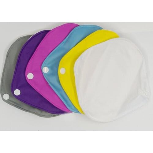 Free shipping 6 plain color panty liner, size 17.5*17.5cm daily use menstrualpads in 7 colors