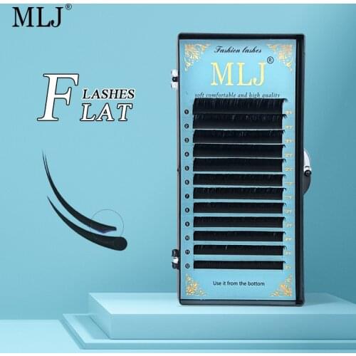 MLJ Eyelashes 5 Trays/Set Flat Ellipse Lashes Individual Spilt Tips Eyelash Extension Natural Cosmetic False Soft Flat Eyelashes