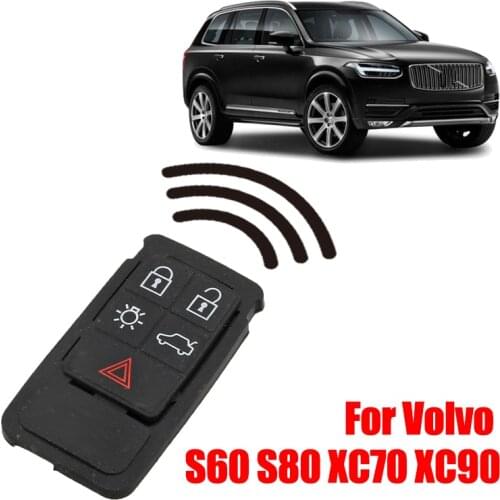 5 Buttons Remote Key Pad Rubber Mat FOB Silicone Case For Volvo S60 S80 XC70 XC90 Replacement Parts Auto Accessories