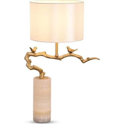 Modern indoor lighting coffee shop luxury marble base led desk table lamp