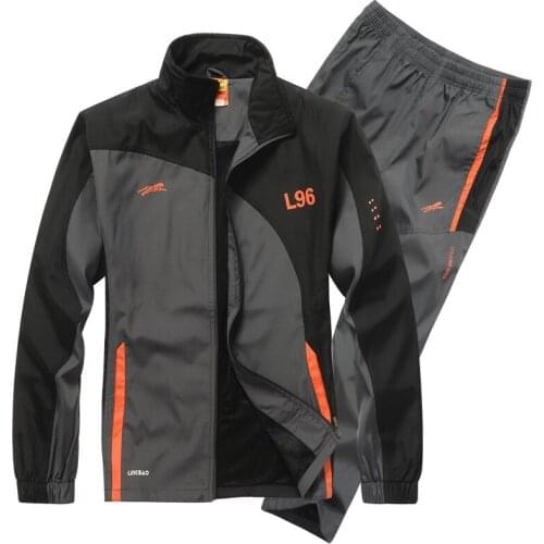 Brand Tracksuit Men Two Piece Clothing Sets Casual Jacket+Pants 2PCS Track Suit Sportswear Sweatsuits Man